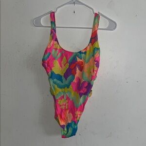 Source Unknown Vibrant Multicolor Women's One Piece Swimsuit